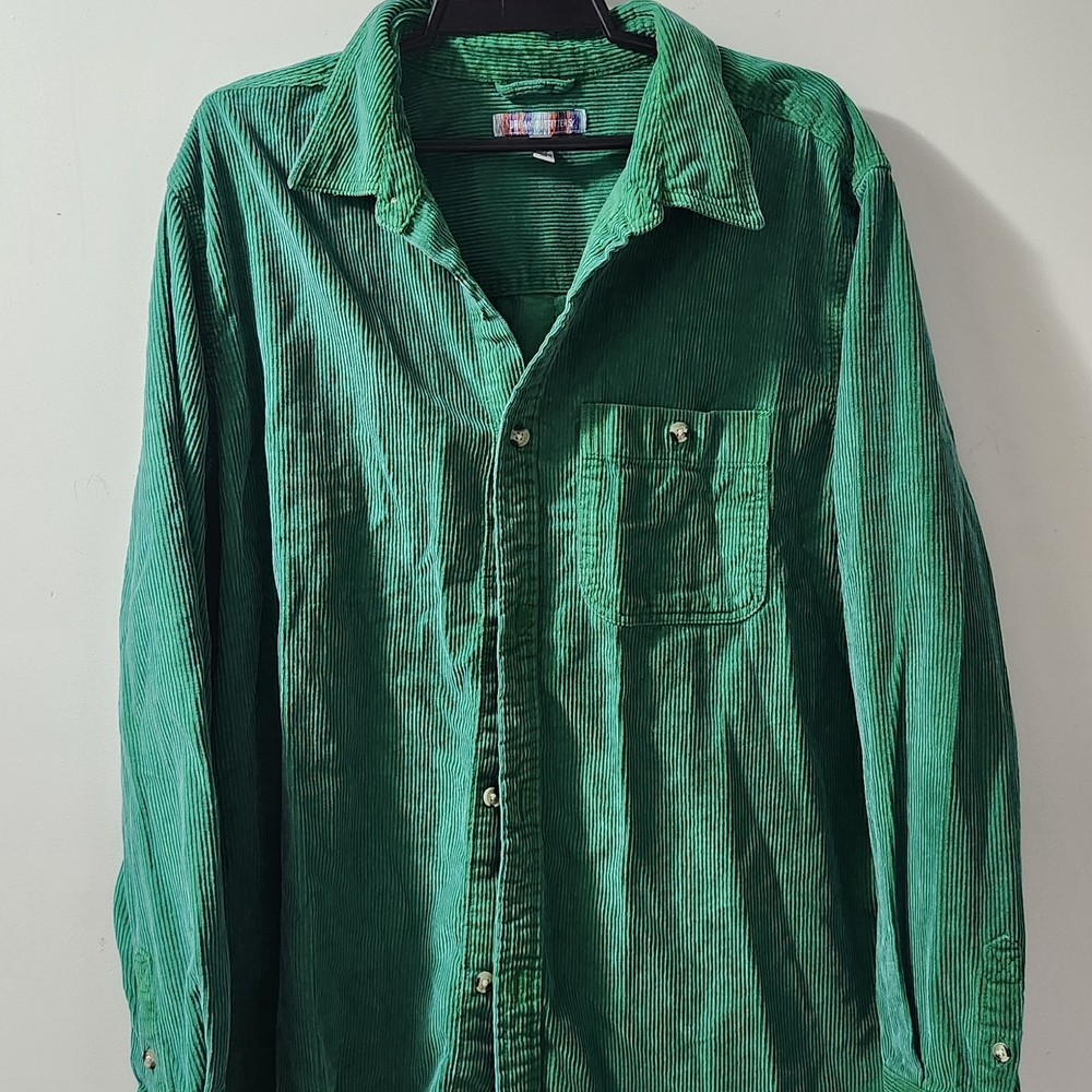 Urban Outfitters Green Corduroy Men's Shirt